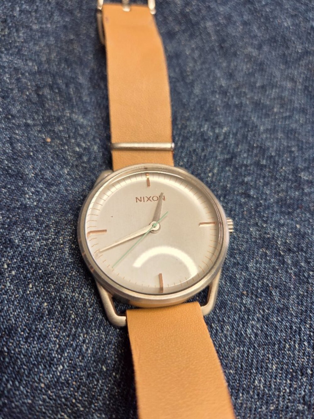 Men's Nixon Fight Control The Mellor Silver Tone Watch - with New Battery
